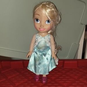 Blonde Doll with Blue Dress and Pink Shoes Frozen Elsa Large Baby Doll Toy